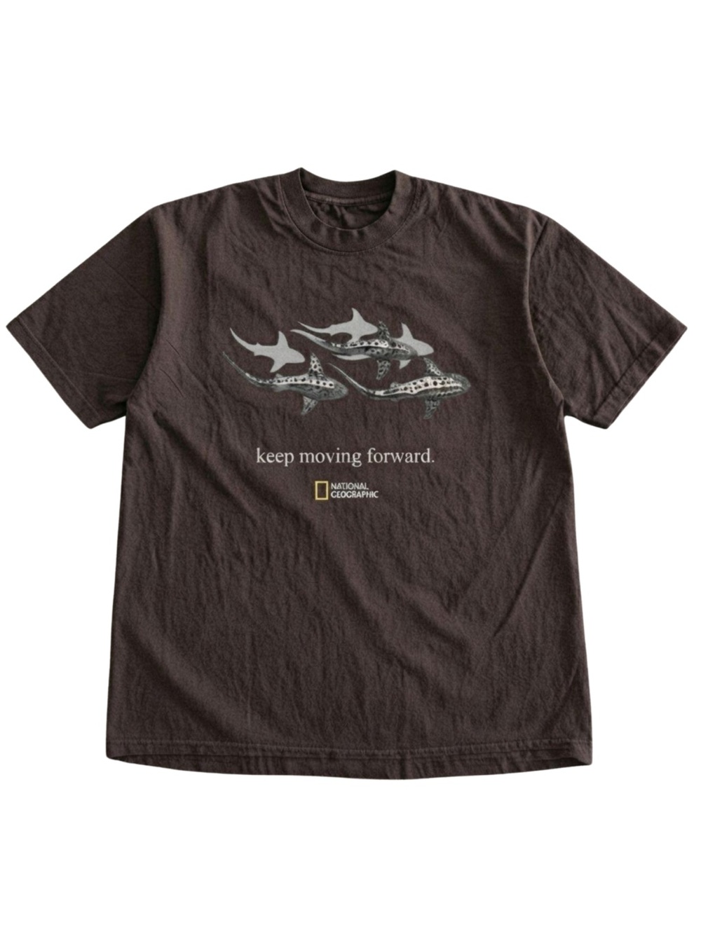 Gildan Brown Whale Shark Graphic Tee - Keep Moving Forward